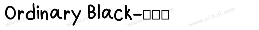 Ordinary Black字体转换